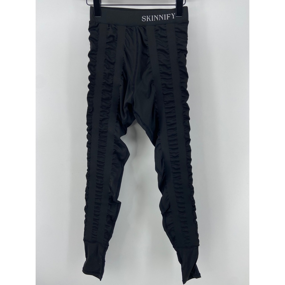 Skinnify Leggings Women Medium Black Resistance Bands Workout Compression Gym